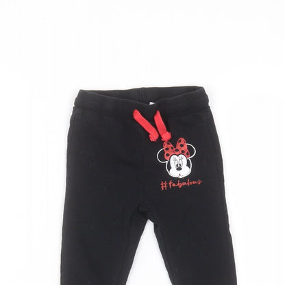 Preloved Disney Baby Black   Sweatpants Trousers Size 12-18 Months - Detail