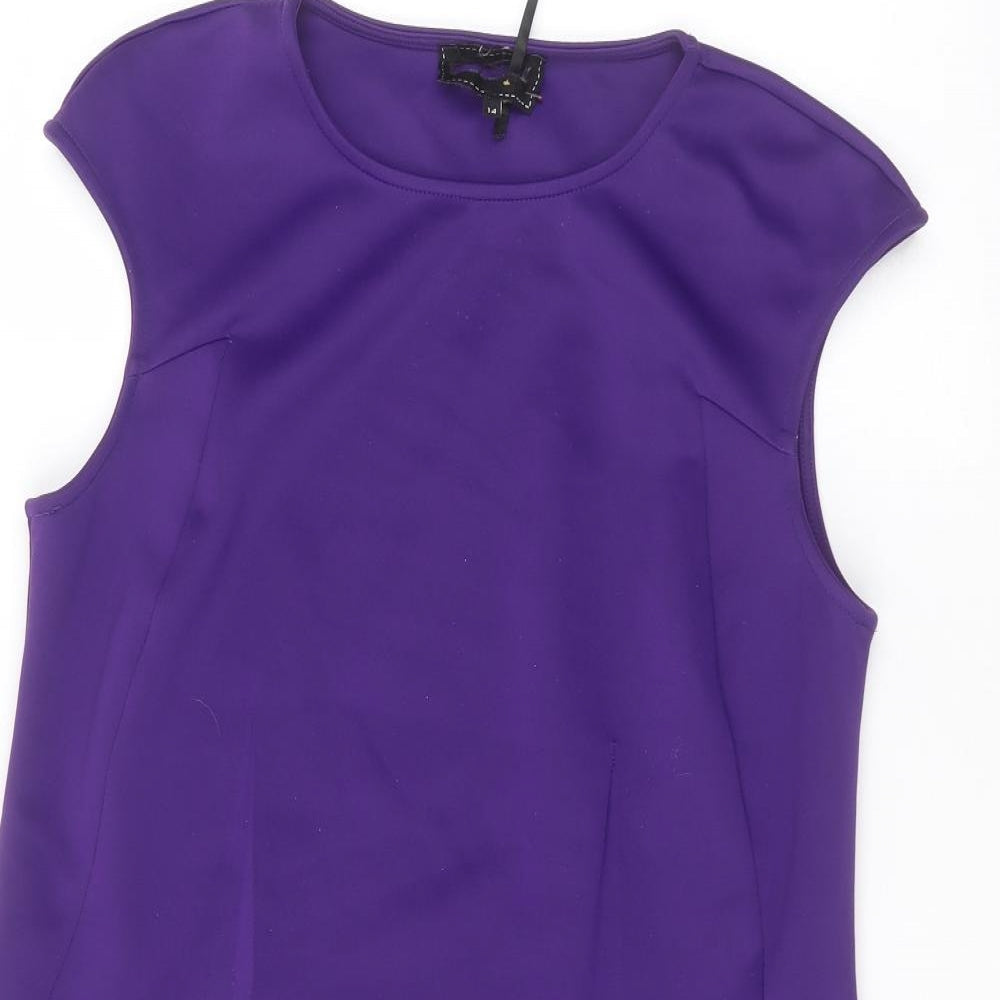 Preworn Womens Purple   Basic Blouse Size 14