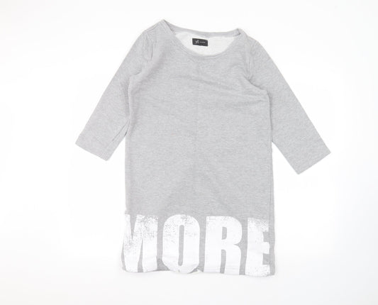 YFL Womens Grey   Jumper Dress  Size S