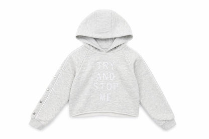 Active Girls Grey   Pullover Hoodie Size 10-11 Years