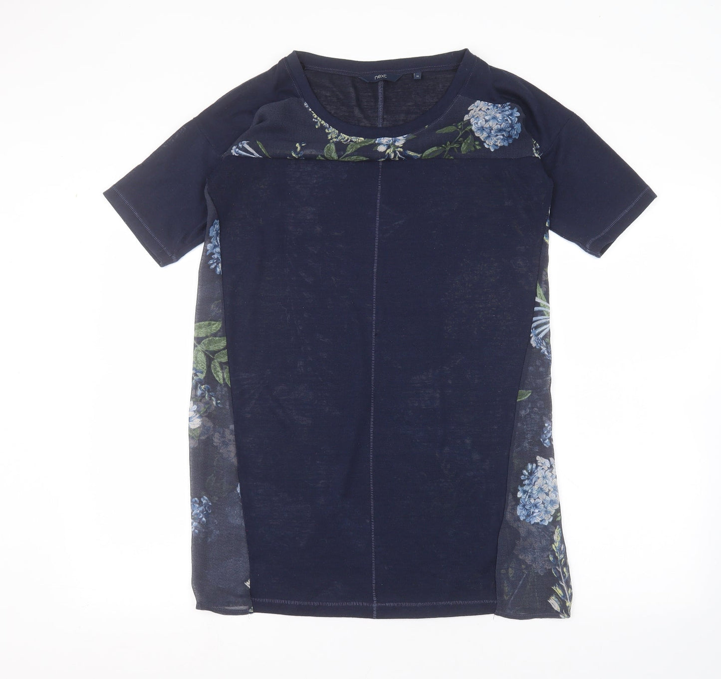 NEXT Womens Blue Floral  Basic T-Shirt Size 10