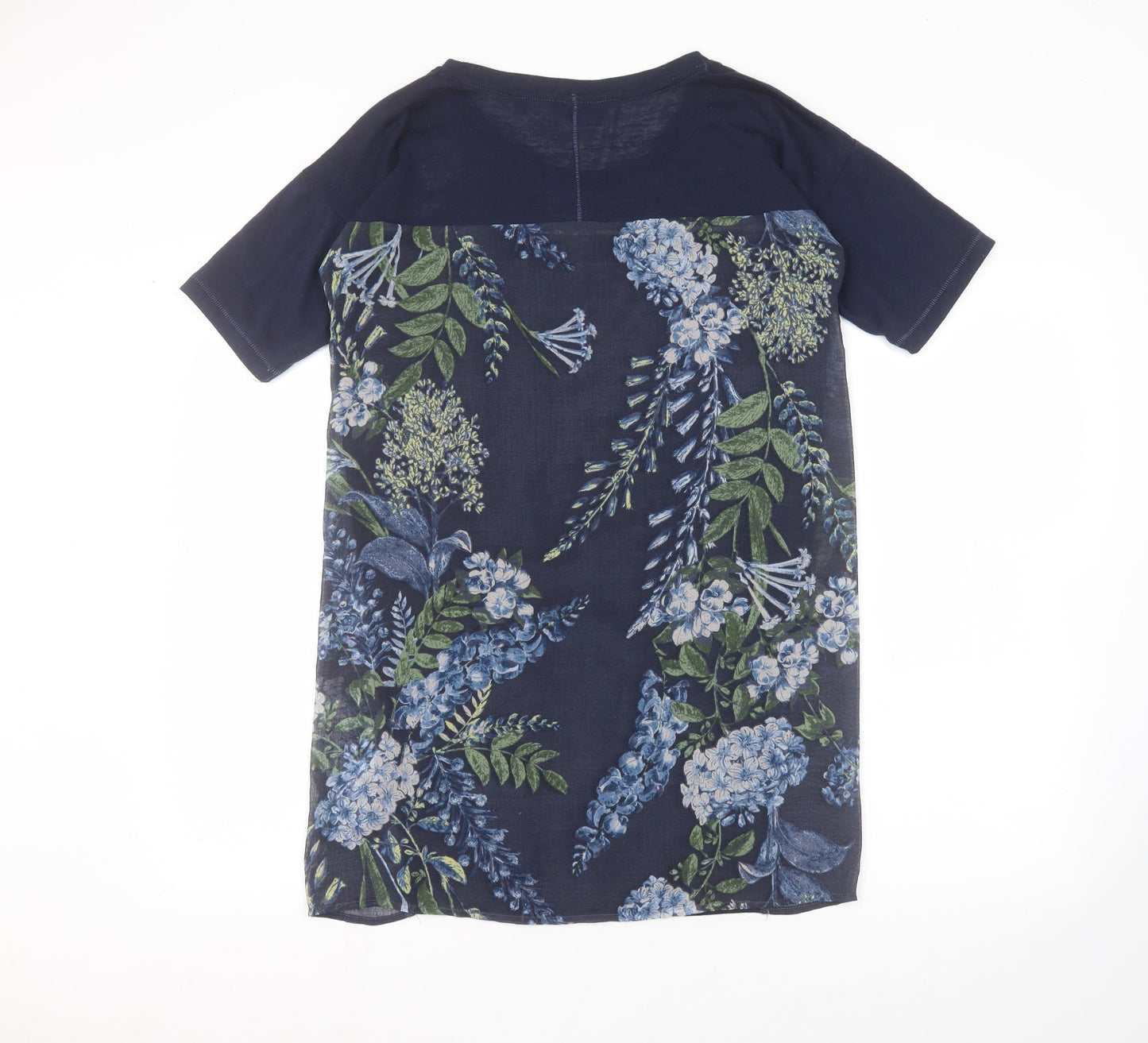 NEXT Womens Blue Floral  Basic T-Shirt Size 10