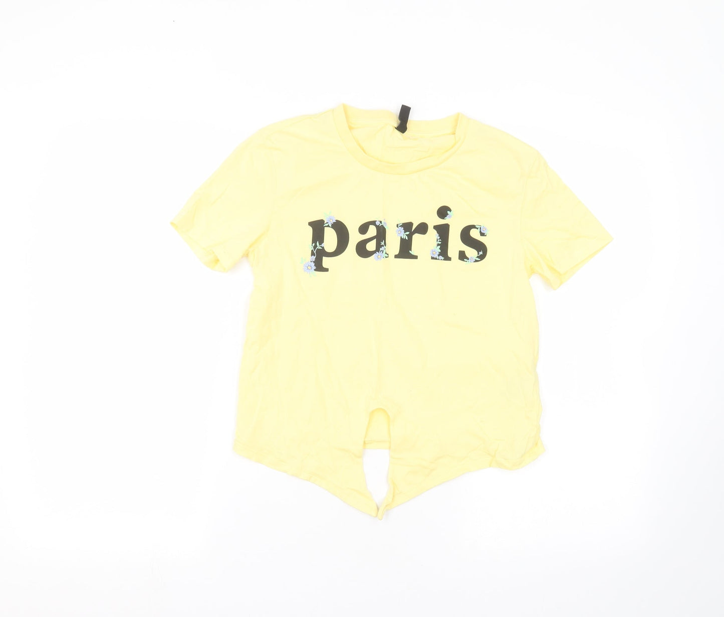 H&M Womens Yellow   Basic T-Shirt Size XS