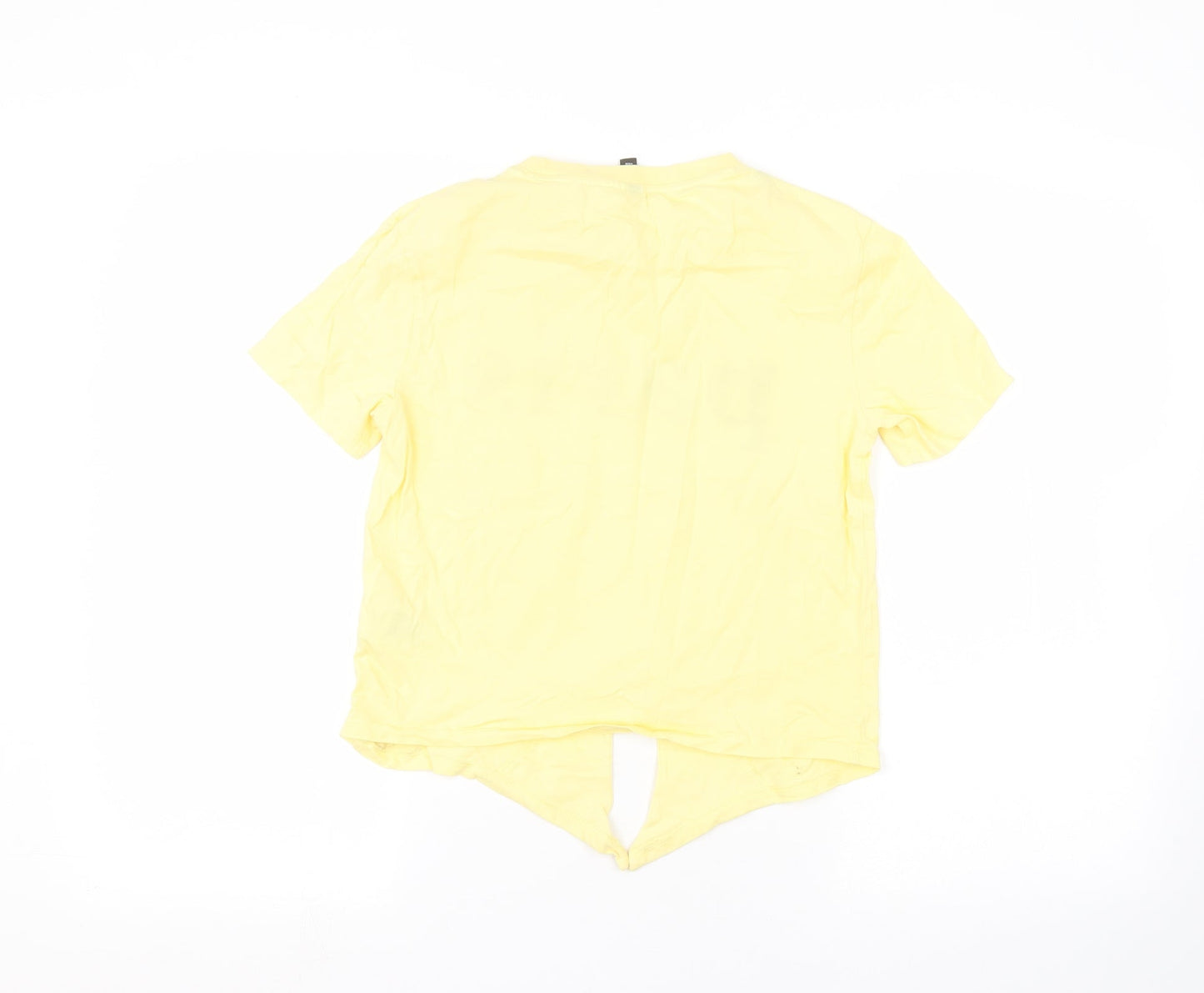 H&M Womens Yellow   Basic T-Shirt Size XS