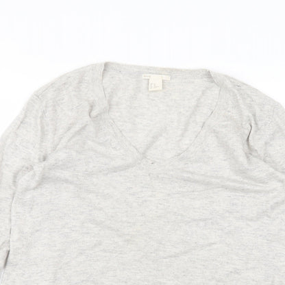 H&M Womens White   Pullover Jumper Size XS