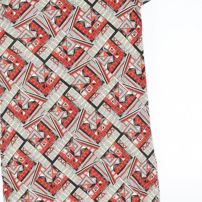 Atmosphere Womens Red Geometric  A-Line  Size 6