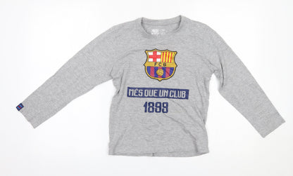 Preloved global brands group Boys Grey   Basic T-Shirt Size 10 Years  - FCB - Front