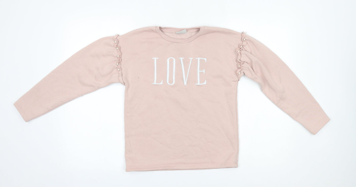 Matalan Girls Pink   Pullover Jumper Size 11 Years