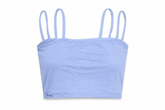 PRETTYLITTLETHING Womens Blue   Cropped Tank Size 6