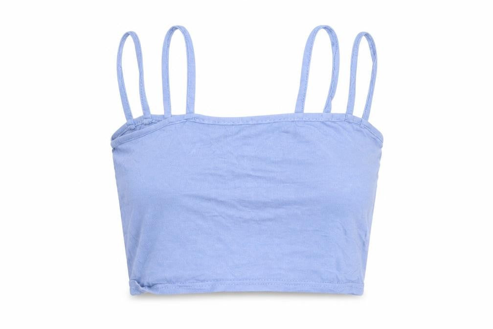 PRETTYLITTLETHING Womens Blue   Cropped Tank Size 6
