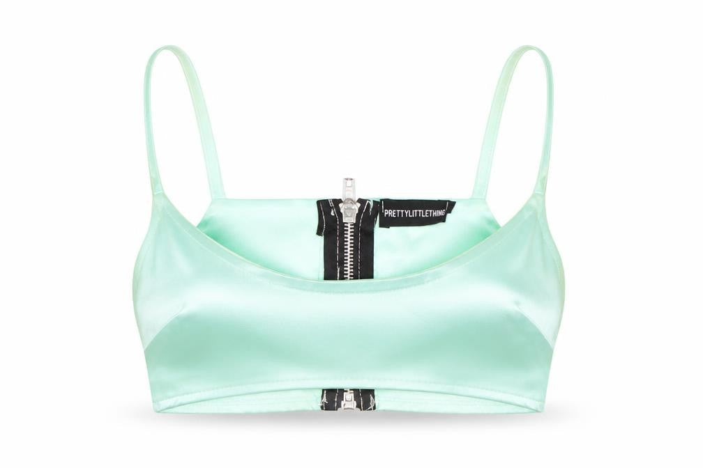 PRETTYLITTLETHING Womens Green   Basic T-Shirt Size 6