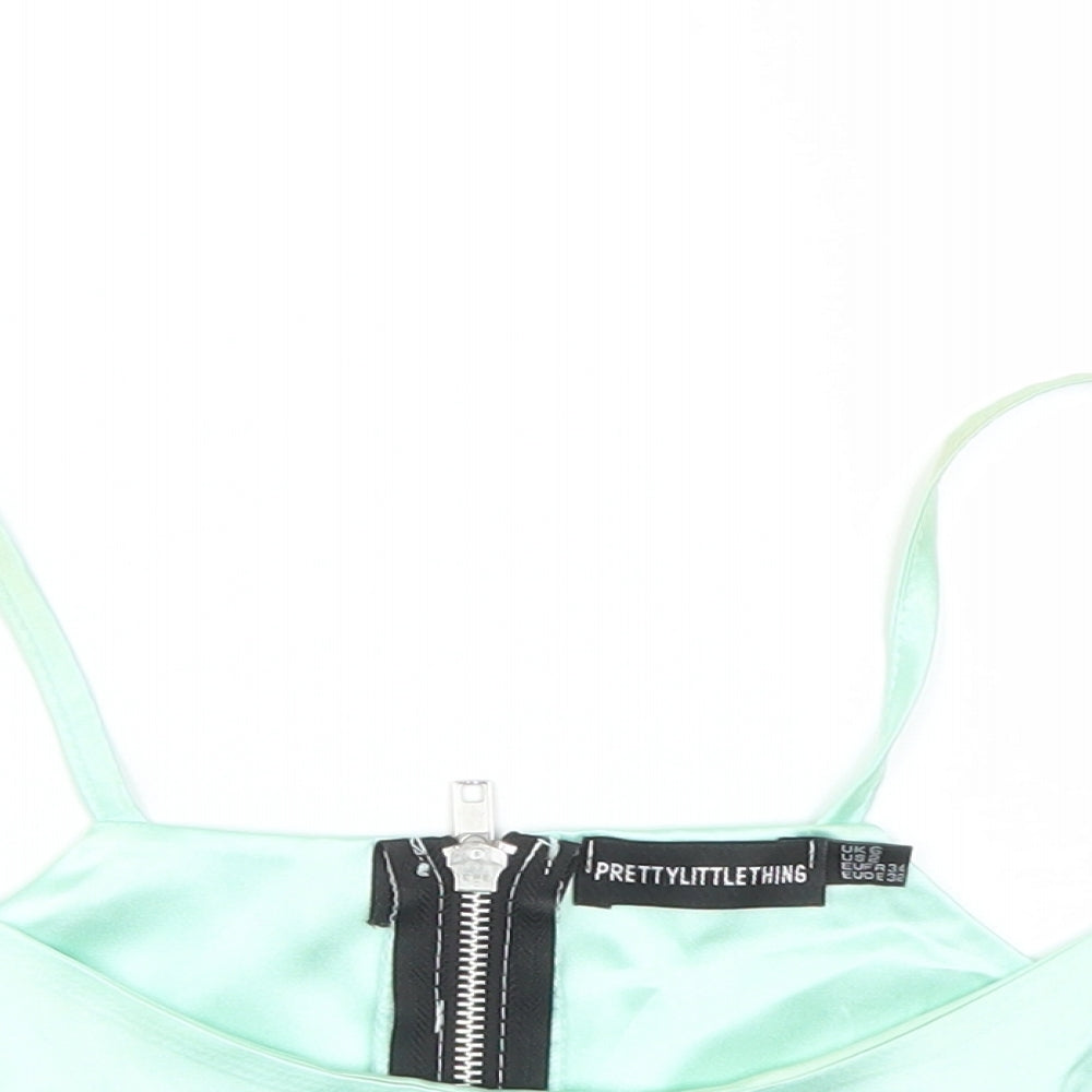 PRETTYLITTLETHING Womens Green   Basic T-Shirt Size 6