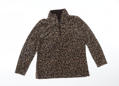 Dash Womens Multicoloured Animal Print  Pullover Jumper Size 10