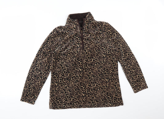 DASH Womens Multicoloured Animal Print  Pullover Jumper Size 10