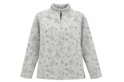 Dash Womens Grey Floral  Pullover Jumper Size 10