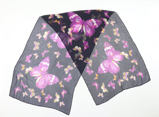 Preworn Womens Blue    Scarf   - BUTTERFLY