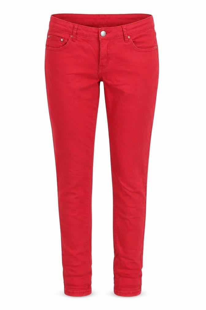 Ystatis Womens Red  Denim Skinny Jeans Size 32 in L27 in