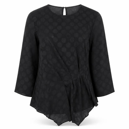 Soon Womens Blue Polka Dot  Basic Blouse Size 12