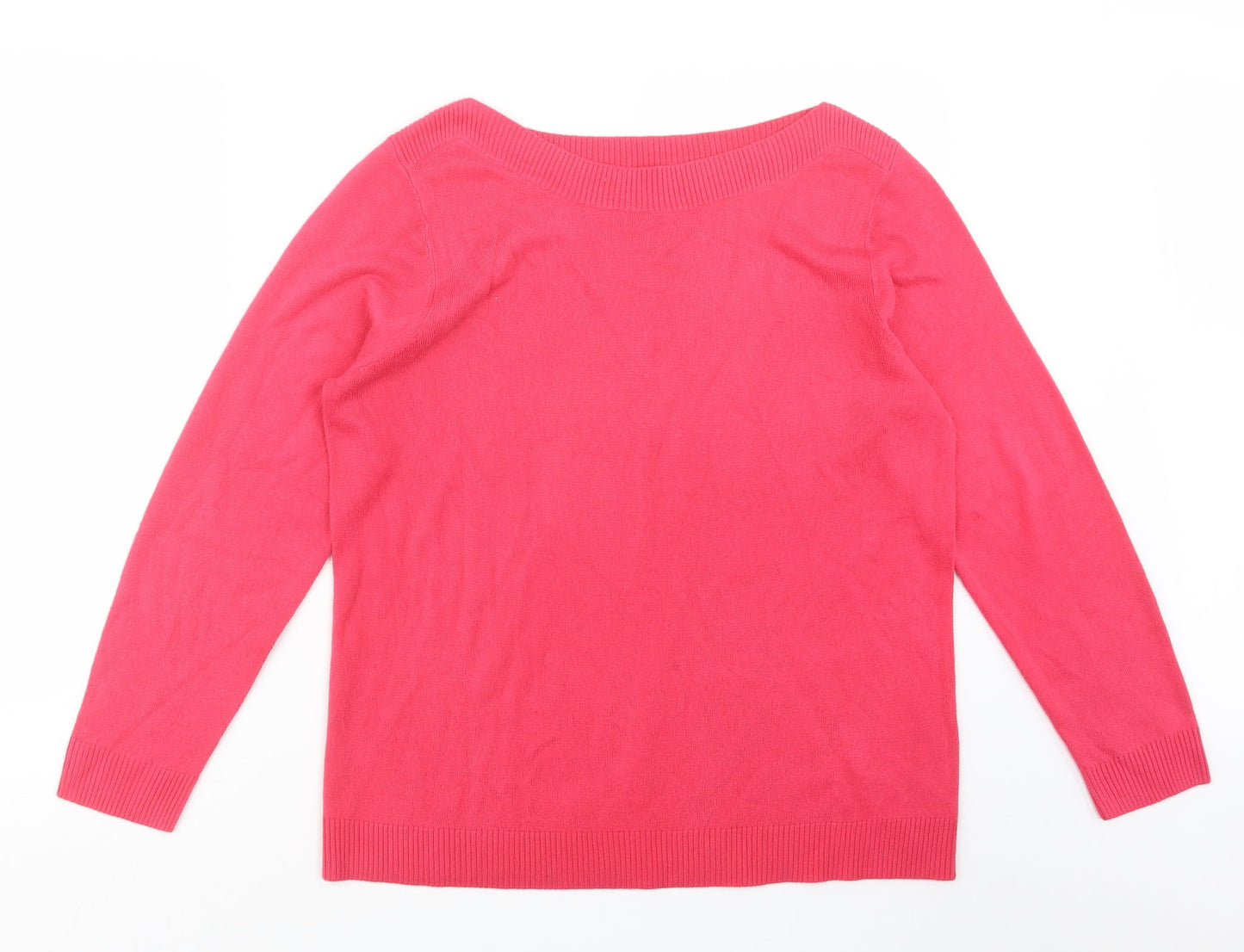 Preworn Womens Pink  Knit Pullover Jumper Size 16