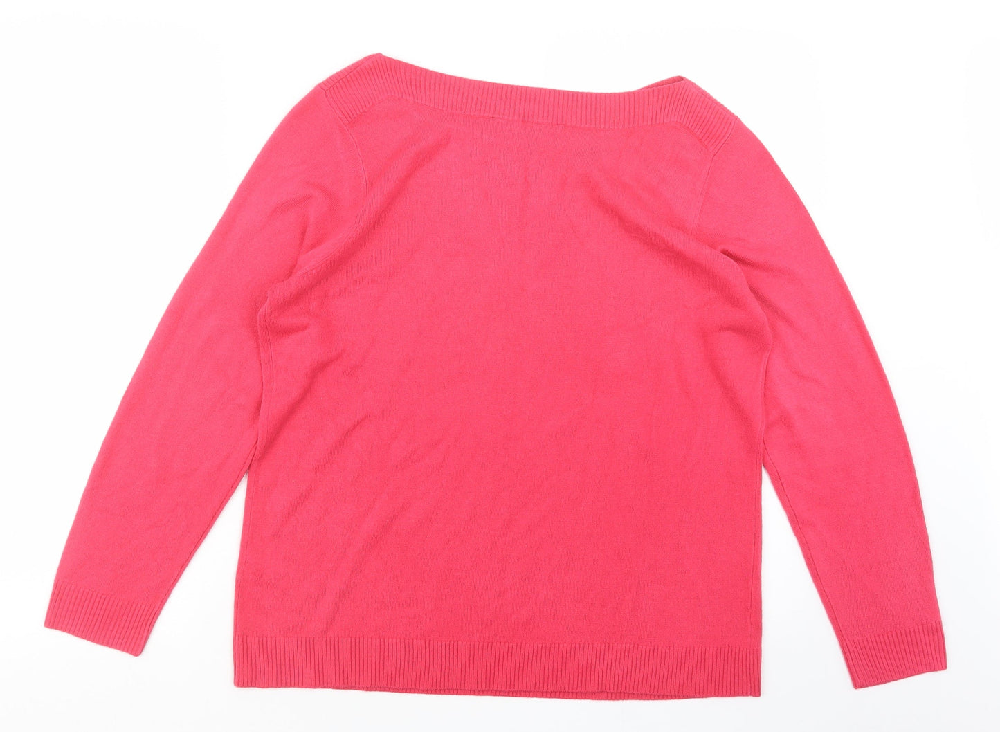 Preworn Womens Pink  Knit Pullover Jumper Size 16