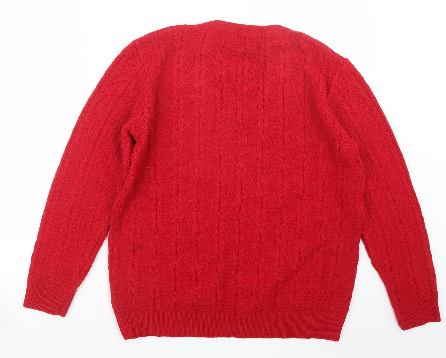 Pyari Womens Red  Knit Pullover Jumper Size L