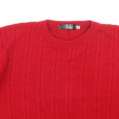Pyari Womens Red  Knit Pullover Jumper Size L