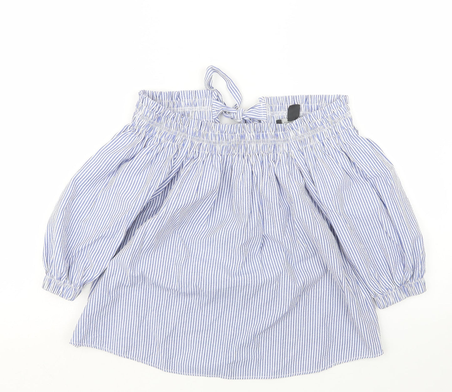 Atmosphere Womens Blue Striped  Basic Blouse Size 6