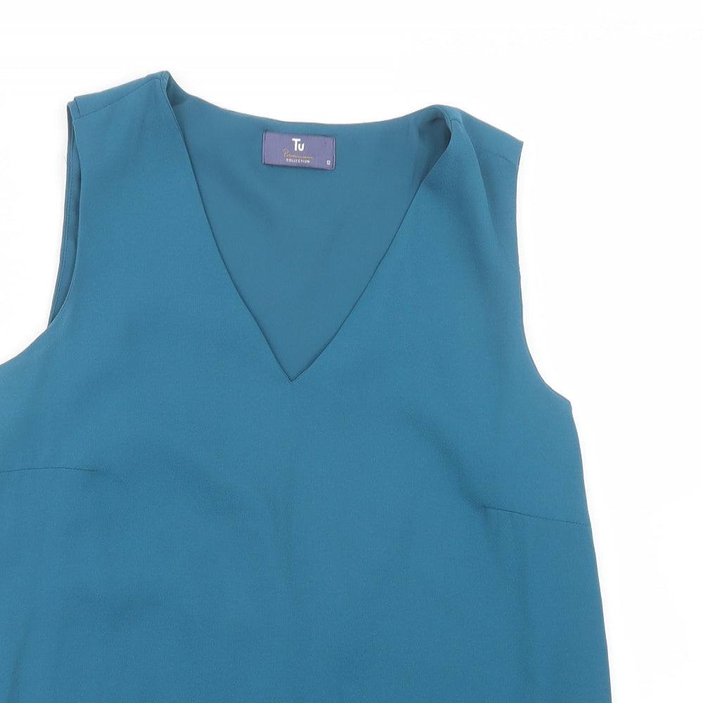 TU Womens Blue   Basic Blouse Size 12