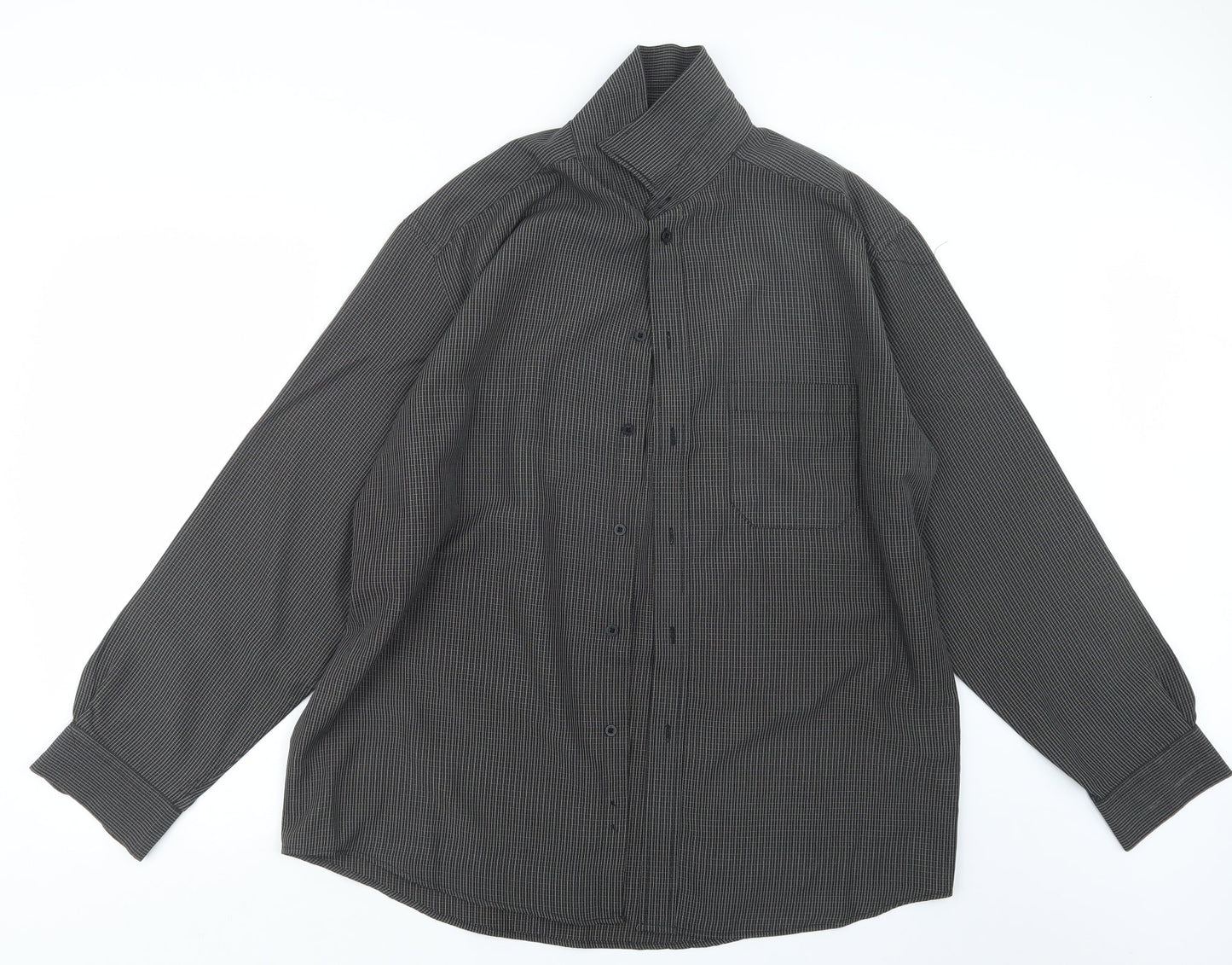 EWM Mens Brown    Button-Up Size L