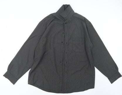 EWM Mens Brown    Button-Up Size L