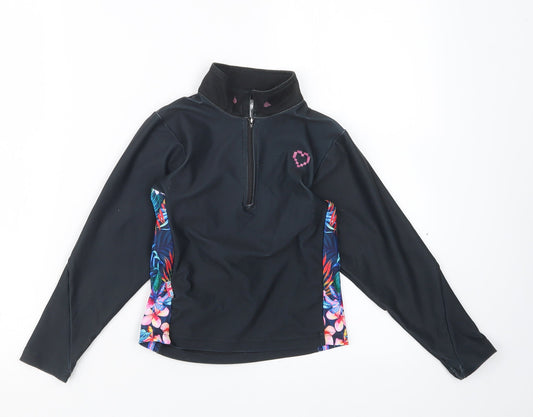 Preworn Girls Black   Jacket  Size 7 Years