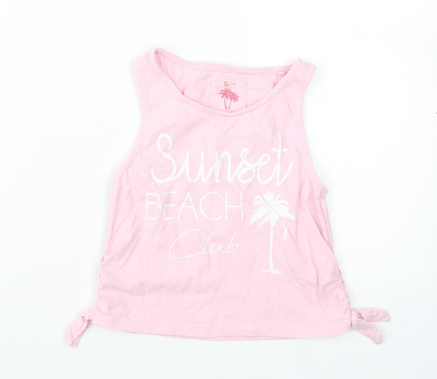 TU Girls Pink   Basic Tank Size 7 Years