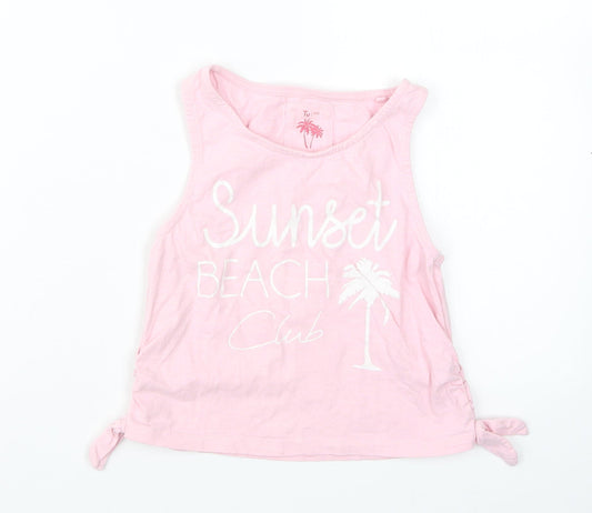 TU Girls Pink   Basic Tank Size 7 Years