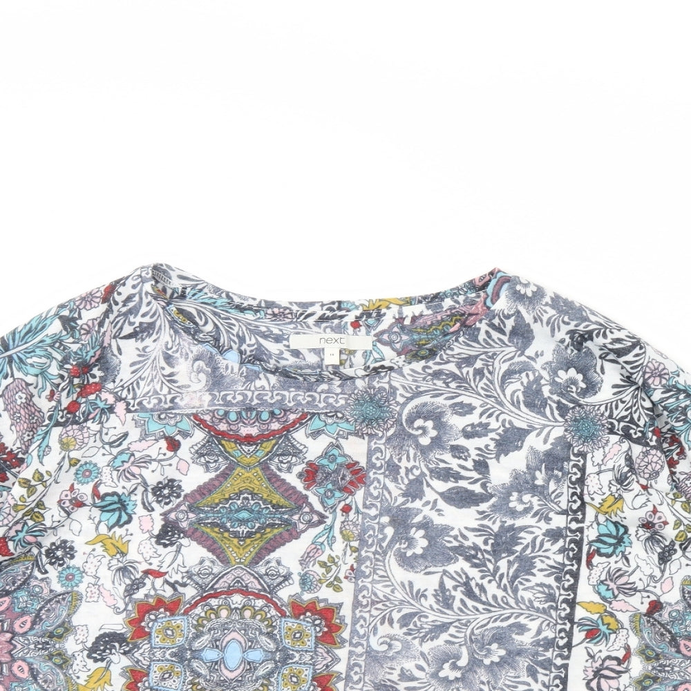 NEXT Womens Multicoloured Fair Isle  Basic Blouse Size 14
