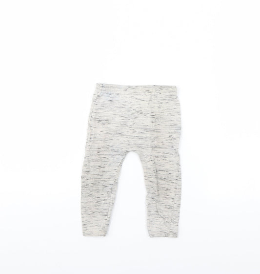 fred & flo Baby Grey Herringbone  Capri Trousers Size 12 Months