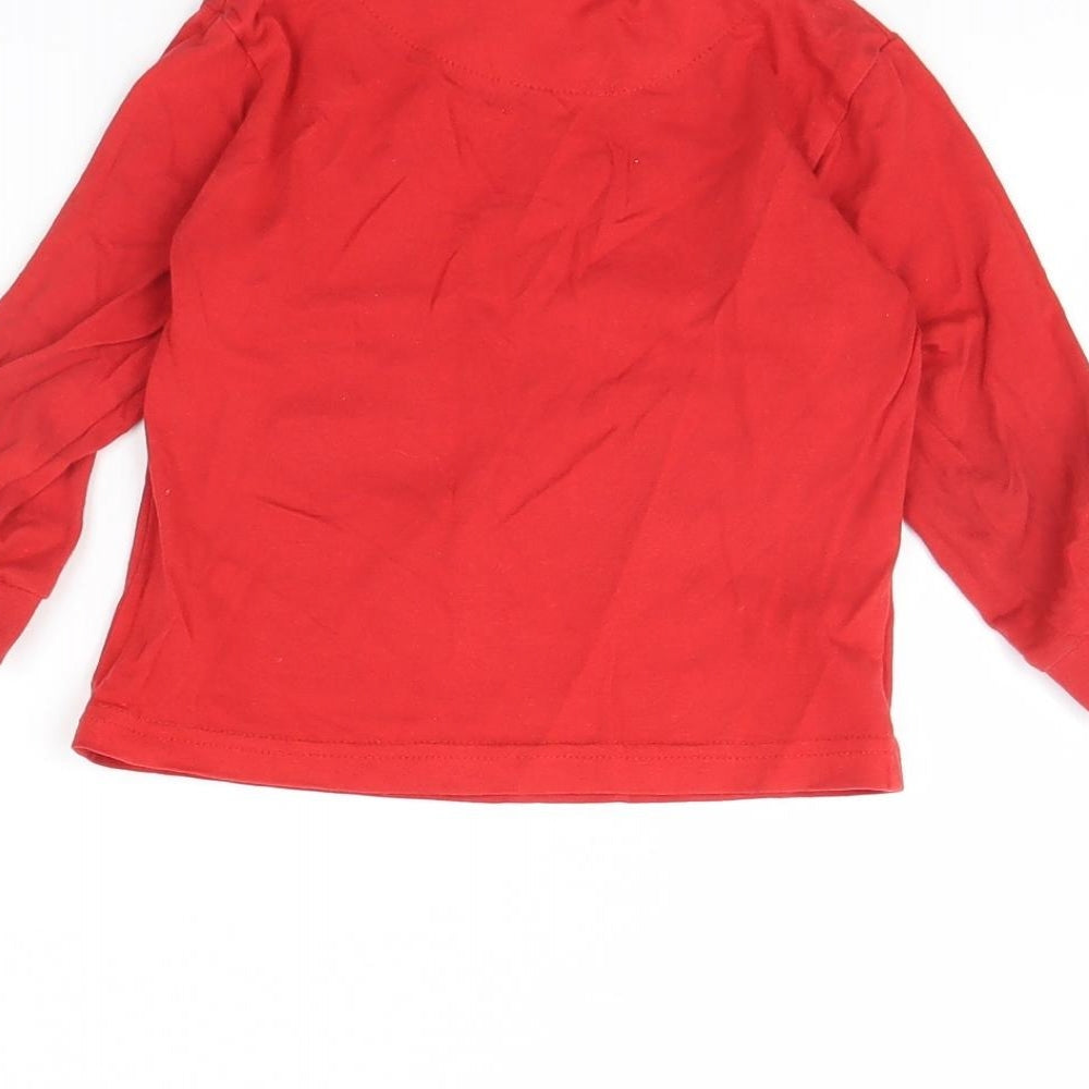 Jims jams  Boys Red Solid   Pyjama Top Size 2 Years  - Christmas