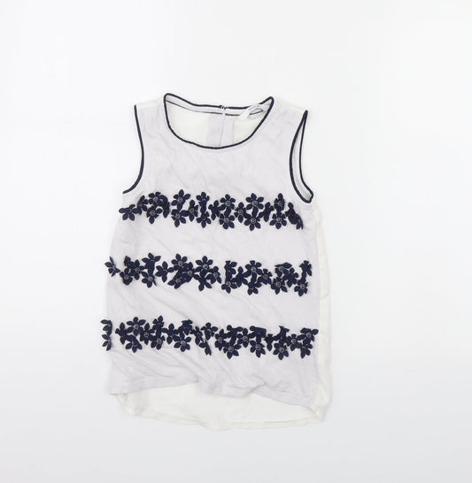 George Girls White   Basic Tank Size 7 Years