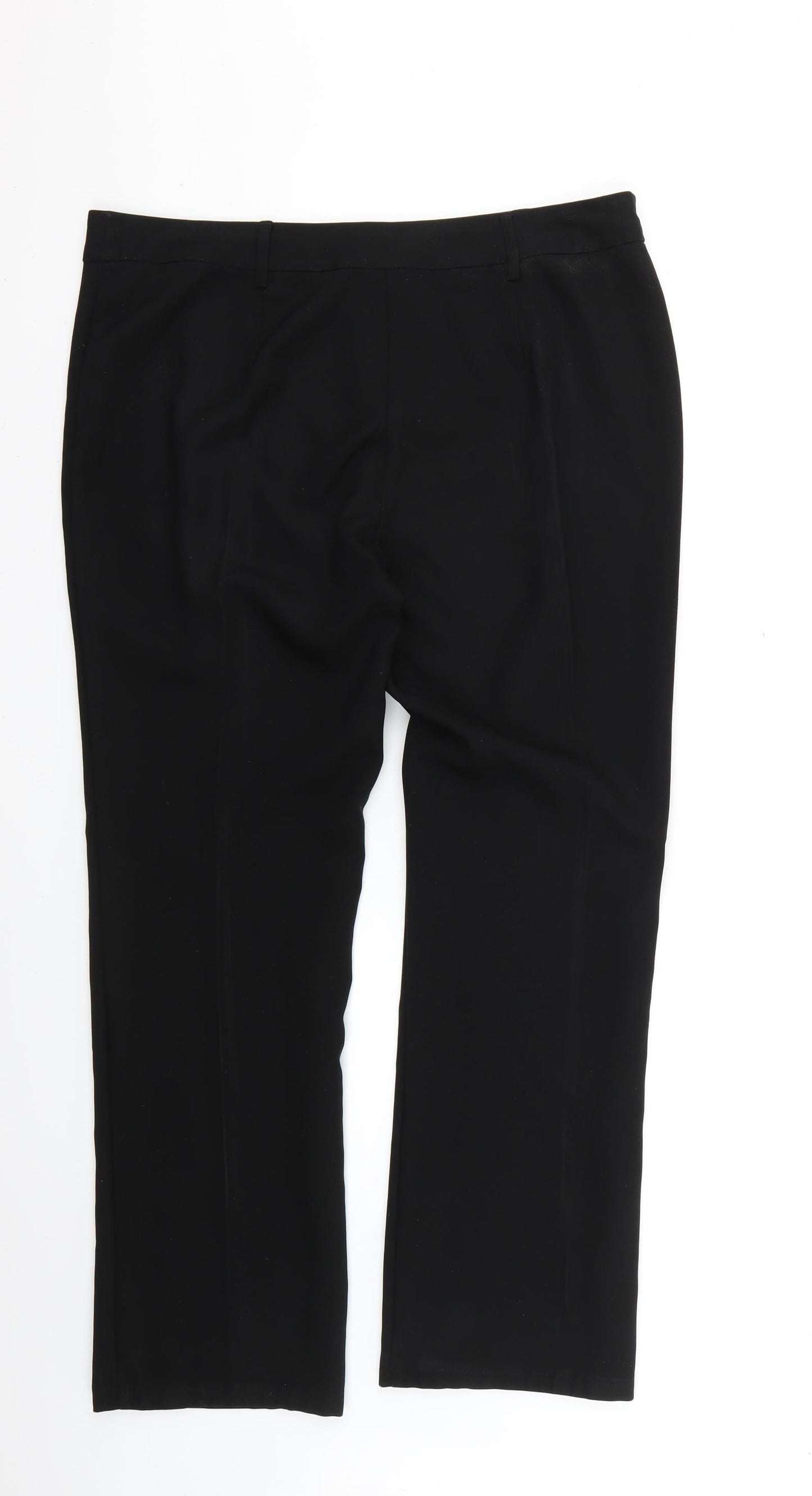 Papaya Womens Black   Trousers  Size 14 L26 in