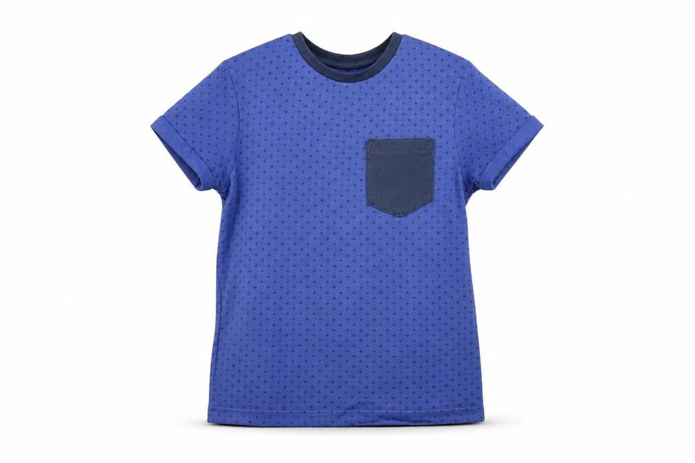 George Boys Blue Polka Dot  Basic T-Shirt Size 5-6 Years