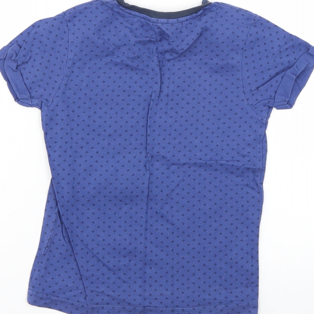 George Boys Blue Polka Dot  Basic T-Shirt Size 5-6 Years
