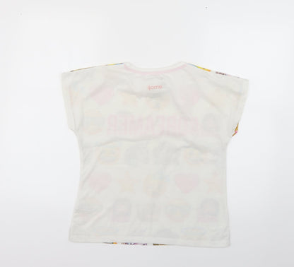 character.com Girls Multicoloured Geometric  Basic T-Shirt Size 11-12 Years