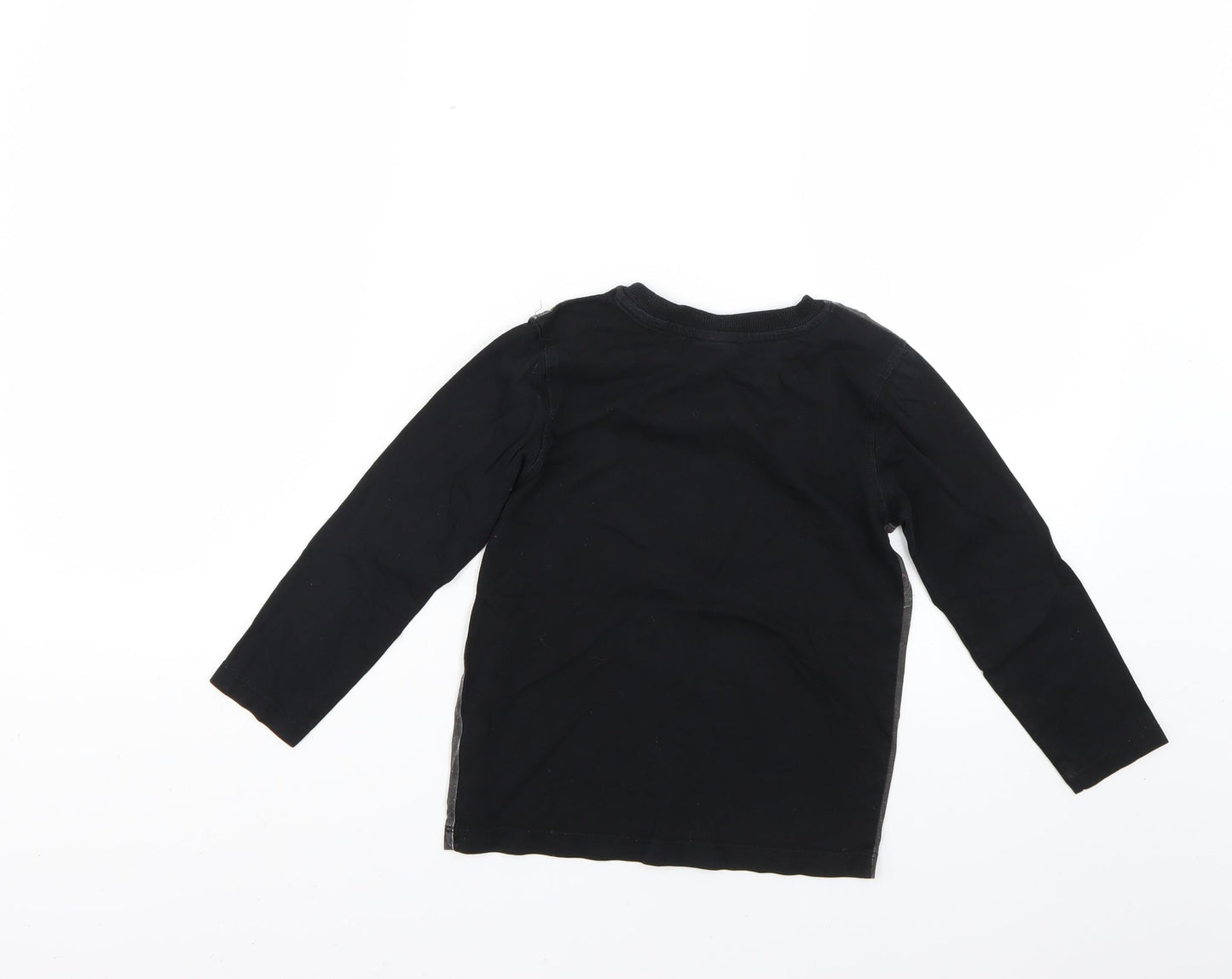 George Boys Black   Basic T-Shirt Size 4-5 Years