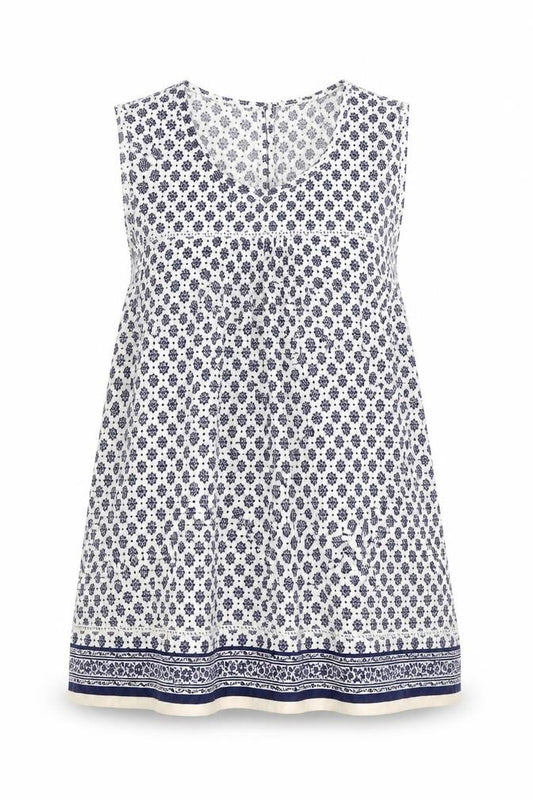 F&F Womens Blue Floral  Basic Tank Size 6