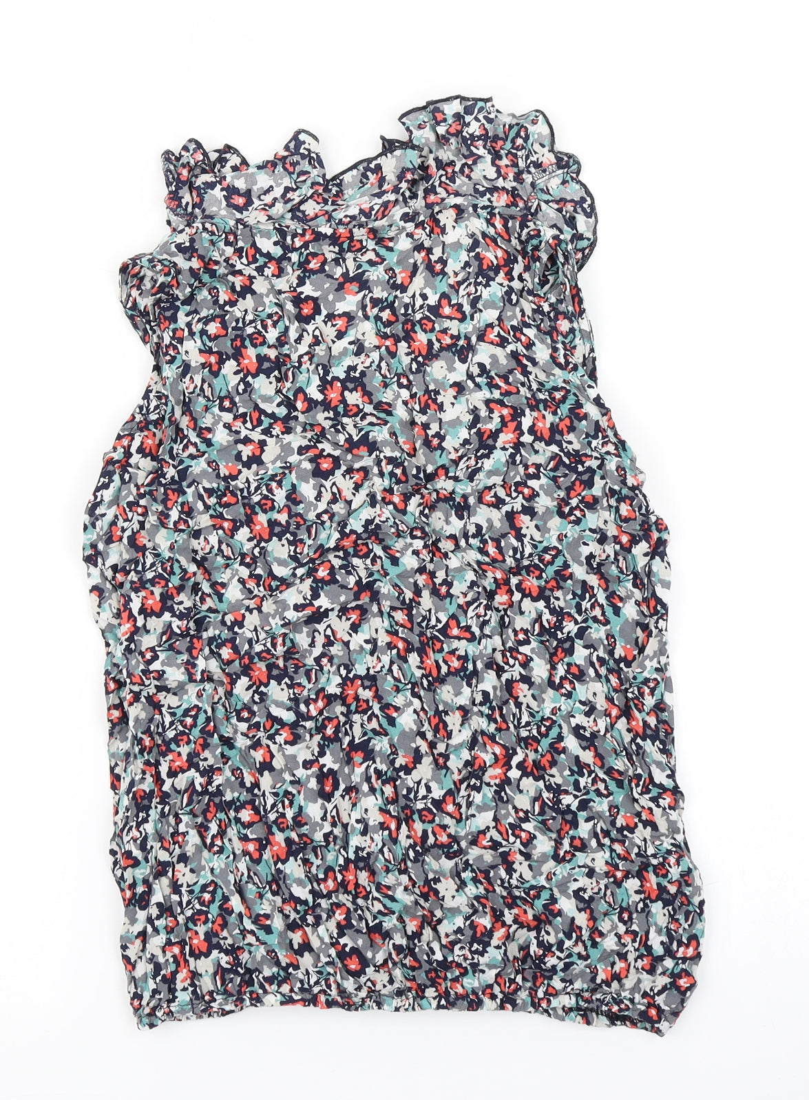 BHS Womens Blue Floral  Basic Tank Size 10