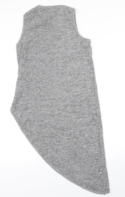 Preloved Papaya Womens Grey   Basic Tank Size 10  - Longline - Back