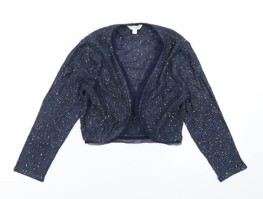 Monsoon Womens Blue  Knit Cardigan Jumper Size S