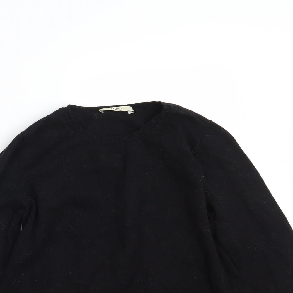 Oasis Womens Black Polka Dot  Pullover Jumper Size S
