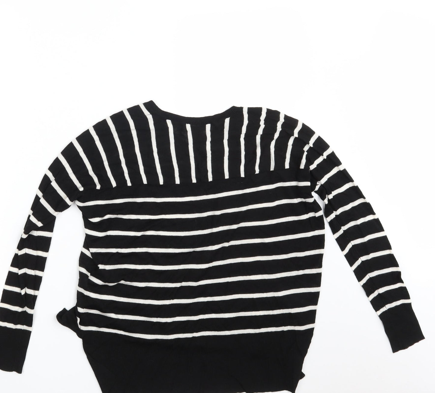 Primark Womens Black Striped  Pullover Sweatshirt Size 6