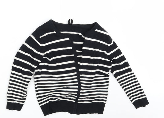 Atmosphere Womens Black Striped Knit Cardigan Jumper Size 14