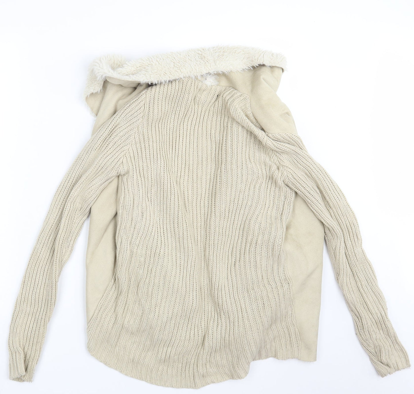 Atmosphere Womens Beige  Knit Wrap Jumper Size S